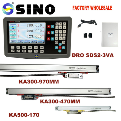 Sistema de leitura digital SDS2-3VA SINO com máquina de medição de escala linear de vidro