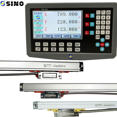 SINO SDS2-3VA Medidor de leitura digital de 3 eixos com régua linear de vidro KA300 TTL sinal RS422