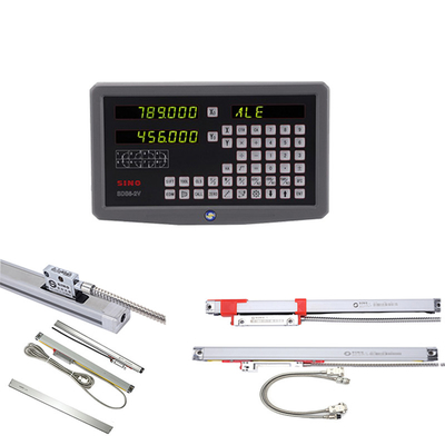 2 eixos de leitura digital SINO SDS6-2V DRO com kits de LED de metal Duas régulas lineares para máquina de fresagem
