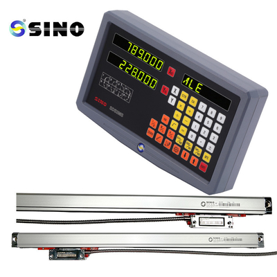SINO SDS 2MS DRO Kits Balança linear de vidro para moagem Torno TTL 2 eixo Sistema de instrumentos de teste de leitura digital