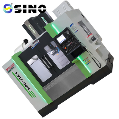 Máquina de corte horizontal do metal do centro fazendo à máquina do CNC de três linhas centrais