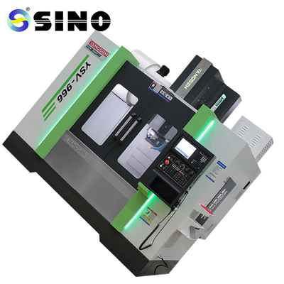 Máquina de corte horizontal do metal do centro fazendo à máquina do CNC de três linhas centrais