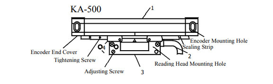 SINO KA500mm Escala de codificador linear com codificador de leitura digital para máquina de fresagem de torno