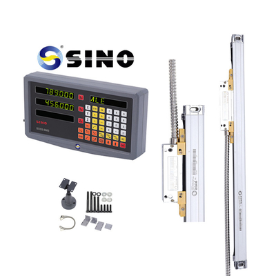 Leitor Digital SINO SDS 2-3MS 2 Eixos Metal LCD Completo Para Fresadora DRO Resolução de 0,005mm Prático Com Encoder Linear