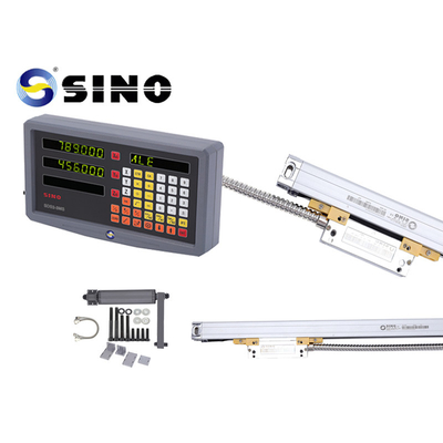 Sistema de leitura digital SINO SDS2-3MS DRO com três monitores numéricos coordenados para máquina de fresagem de torno