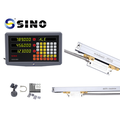Leitor Digital SINO SDS 2-3MS 2 Eixos Metal LCD Completo Para Fresadora DRO Resolução de 0,005mm Prático Com Encoder Linear