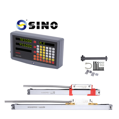 Sistema de leitura digital SINO SDS2-3MS DRO com três monitores numéricos coordenados para máquina de fresagem de torno