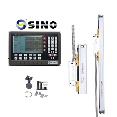 Sensor de codificação em escala linear de vidro completo para torno de fresagem com leitura digital LCD de 4 eixos