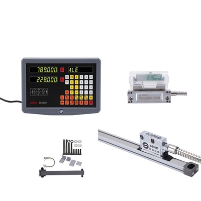 SINO SDS 2MS DRO Kits Balança linear de vidro para moagem Torno TTL 2 eixo Sistema de instrumentos de teste de leitura digital