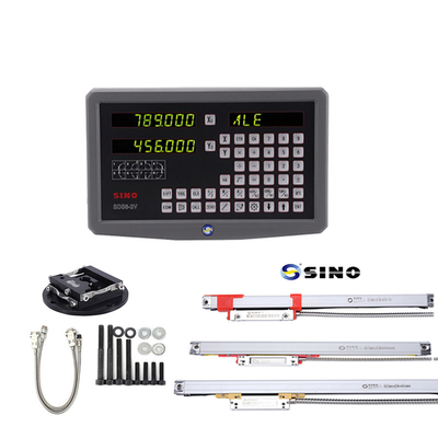 2 eixos de leitura digital SINO SDS6-2V DRO com kits de LED de metal Duas régulas lineares para máquina de fresagem